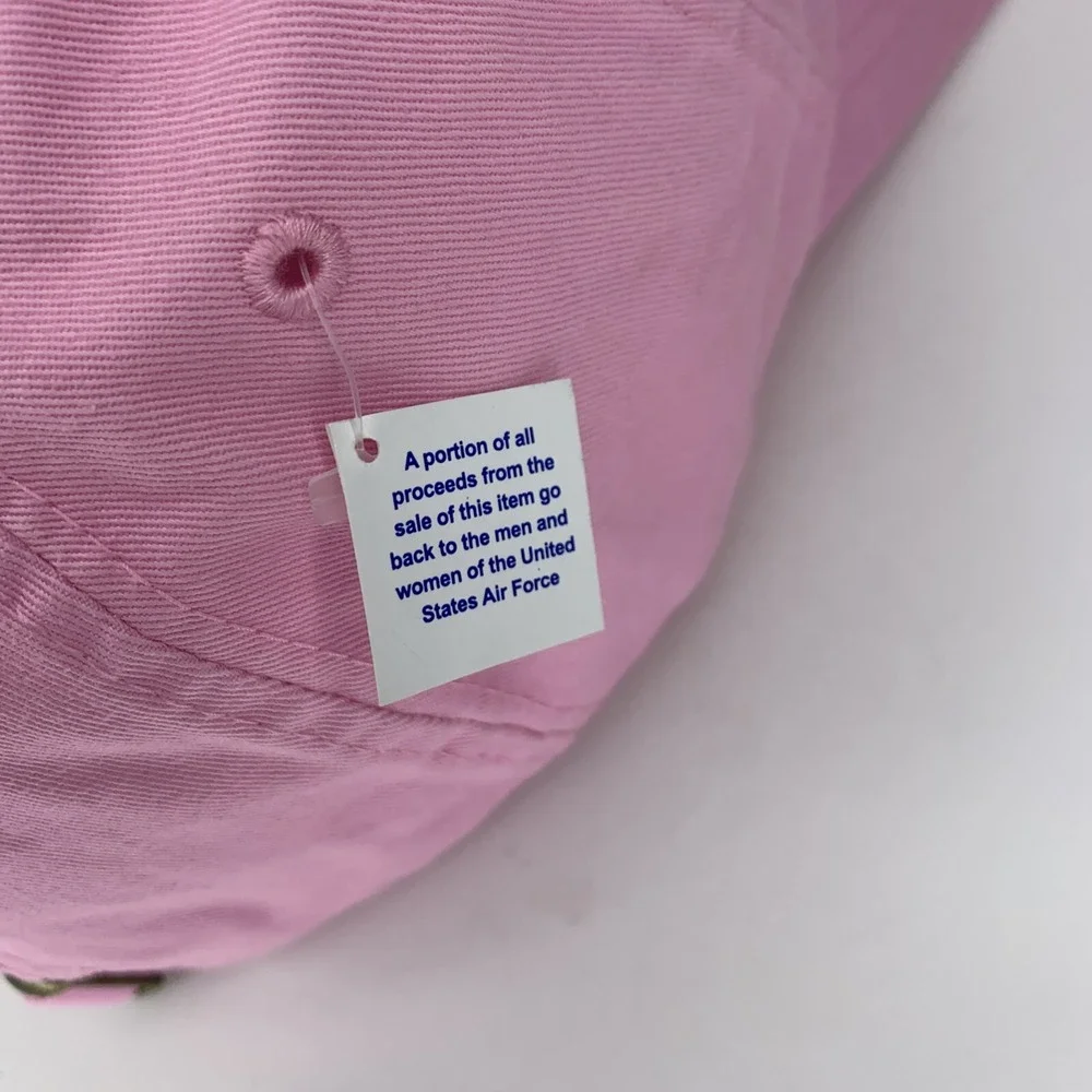 U.S. Air Force Hat Women's USAF Pink Embroidered Strapback Baseball Cap w/ Tag